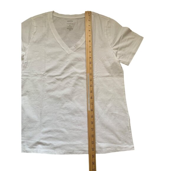 Sonoma Womens Everyday White V-Neck Tee Set Of 2 100% Cotton Size Small - Picture 5 of 5